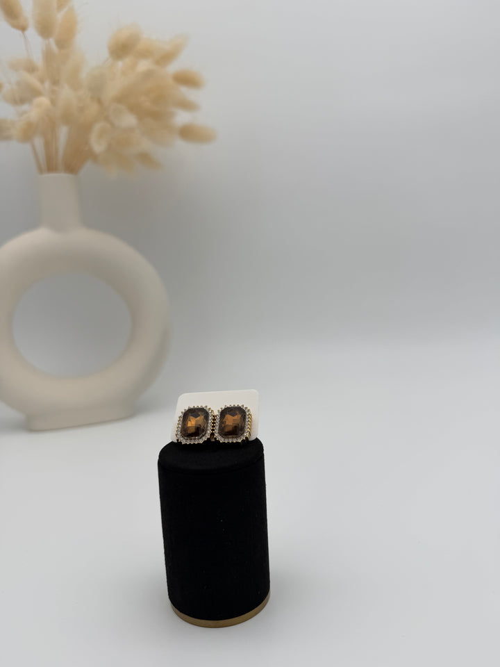 Boucles d’oreilles marron