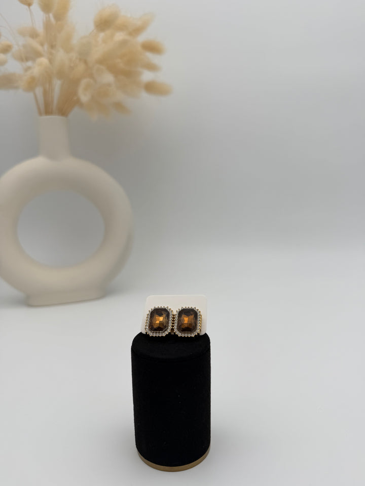 Boucles d’oreilles marron